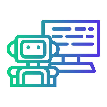 coding Line Gradient Icon