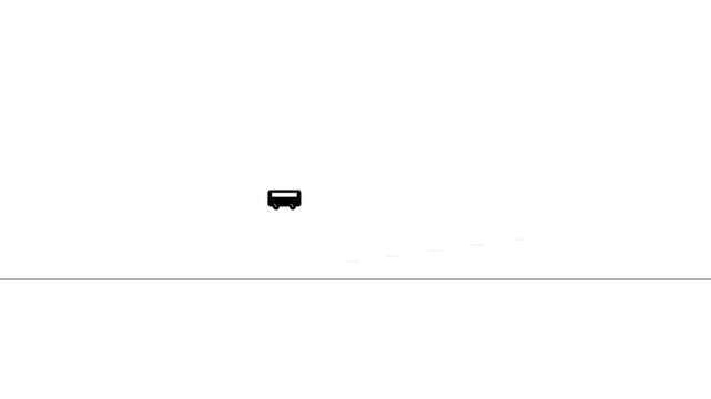 Minimalist Black USB Connector on White Background.