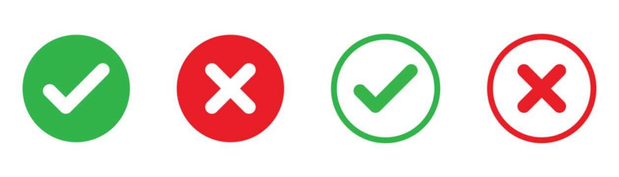Green check mark icon. Check mark vector icon. Checkmark Illustration. Vector symbols set ,green checkmark isolated on white background. Correct vote choose isolated symbol.