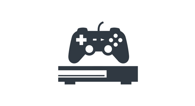 Black video game controller console.
