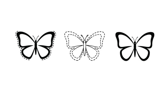 Butterfly insect wings pattern in halftone effect