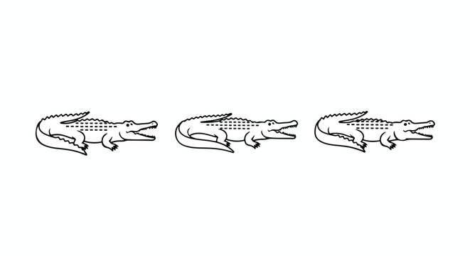 Crocodile reptile pattern in halftone dot style