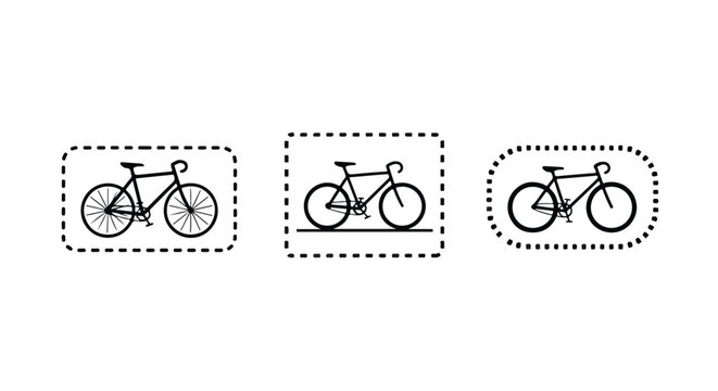 Racing bicycles in halftone pattern for fitness theme
