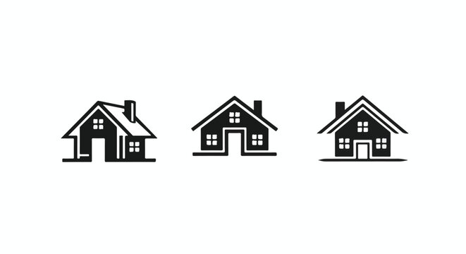 Minimalist house roof halftone pattern background