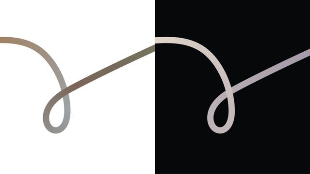 Minimalist infinity symbol line art on black and white gradient background