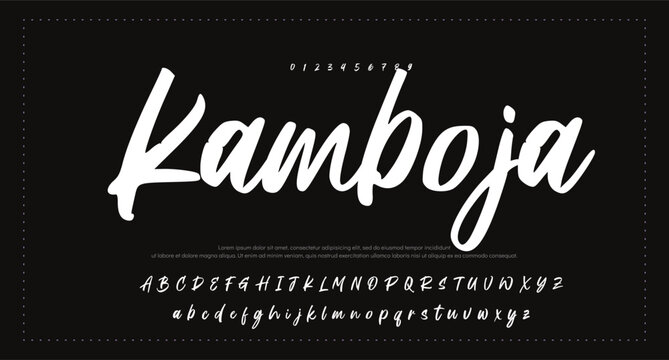 Signature script lettering font