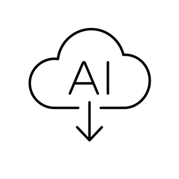 AI Cloud Text Icon