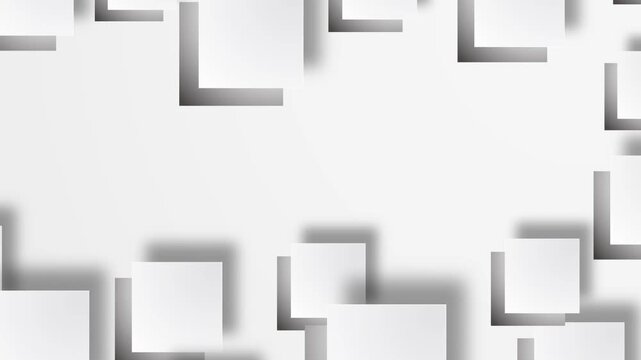 Minimal White Square Abstract Motion Graphics Background