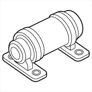Heavy-duty swivel caster with dual flanged wheels and mounting plate