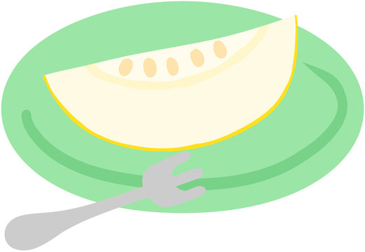 melon slice flat style