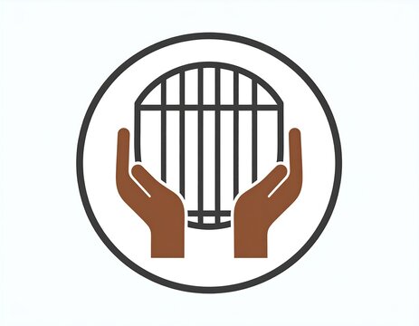Hands cradling a barred enclosure, symbolizing protection
