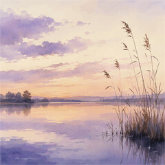 Fototapeta premium Whispering Meadow Watercolor Collection