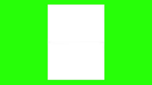 Folder and Document Open Animation (green background for chroma key)