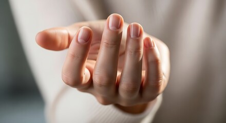 Obraz premium Open palm reaching forward, offering something or beckoning
