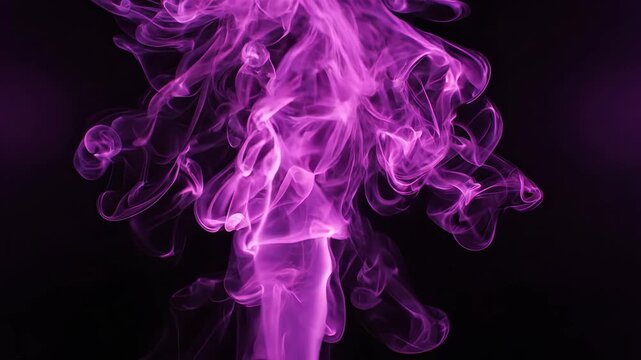Purple ink cloud in liquid for creative digital media and visual arts