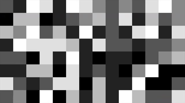 Mosaic Censored Animation for Privacy and Prohibition Concepts in Grayscale Motion Background 4k video