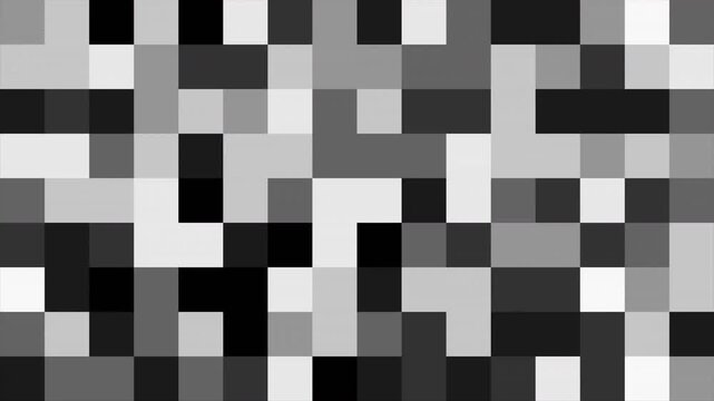 Mosaic Censored Animation with Monochrome Pixelated Grid for Prohibition and Privacy Design Concepts 4k video