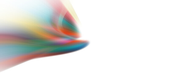 Fototapeta premium Abstract colorful motion blur background isolated on transparent background