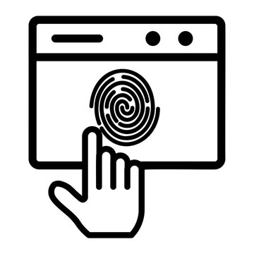 2fa authentication Line Icon