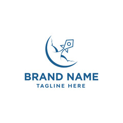 Fototapeta premium Modern Rocket Cloud Startup Logo Vector Design