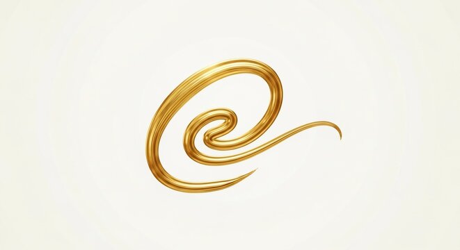 Microscopic view of a golden spiral shaped nematode parasite on white background.