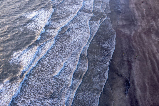 A stunning aerial drone view of Dapoli Beach along the Konkan coastline in Ratnagiri district, Maharashtra, India.