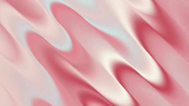 Elegant blush pink abstract fluid animation, premium satin like liquid waves and soft glossy motion background for cosmetic commercials, beauty campaigns, luxury branding visuals
