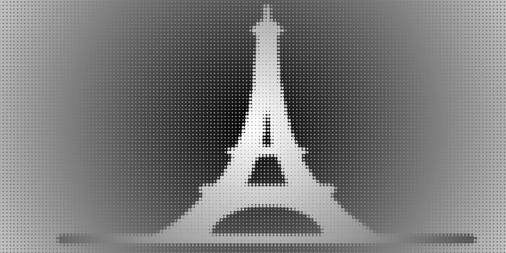Circle dot frame. Circular border with halftone effect. Modern faded ring. Rounded semitone shape. Ballpoint boarding house. Dotted geometric pattern. Elements of small dots graphics eps 10