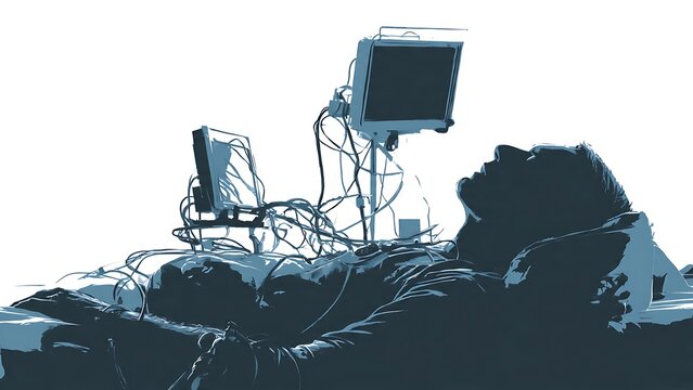 Electronic waste and old computer monitors.