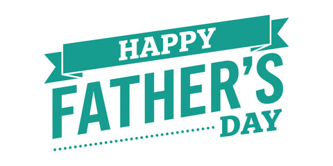 Happy father's day banner teal ribbon design for celebrations and greetings © majeda