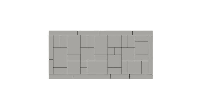 Geometric gray stone tiles floor plan layout for architectural landscape design and construction projects.