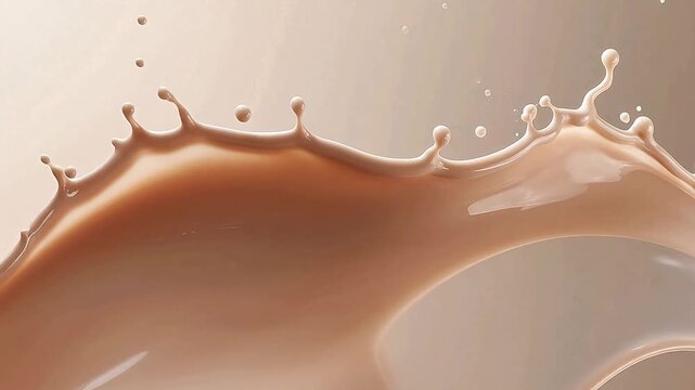 Flowing coffee with elegant arc splash
