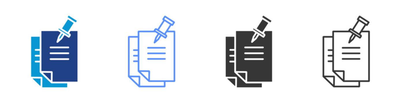 STICKY NOTES icon set multiple style collection	
