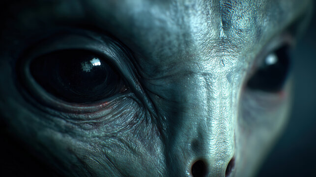 Humanoid Alien Face Shows Hints of Non Human Features and Identity