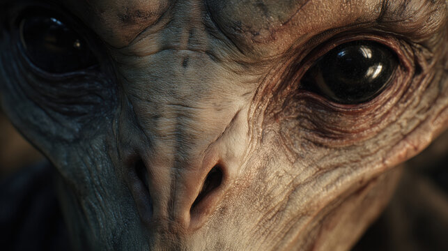 Alien Face Shows Subtle Non-Human Features
