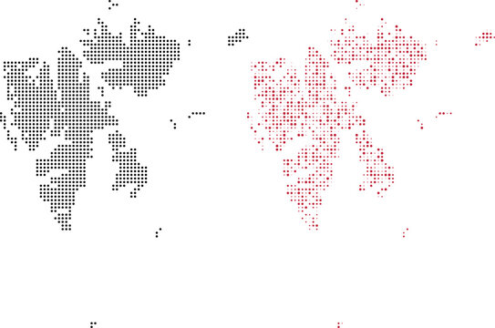 Svalbard Norway Vector Map Silhouette Boundary with dot pattern style