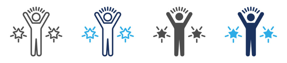 enthusiasm icon set multi concept © jumiatiniqi