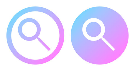 虫眼鏡のアイコン 2個セット ベクター素材 © FREEDOM