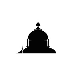 Fototapeta premium Mosque, Islamic Architecture, Black Silhouette, Religious Building