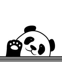 Vektor illustration hello panda © Anas Anwar Alfarisy