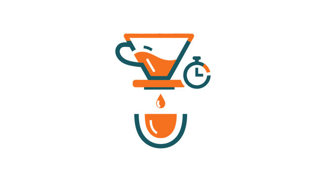 Coffee Pour Over Brewing Method.