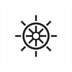 Obraz premium Compass Navigation Vector Icon on white background or silhouette vector 