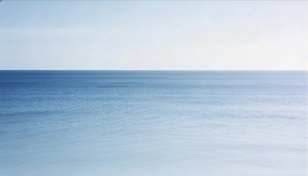 calm ocean horizon scene simplified into a minimal composition perfect for summer