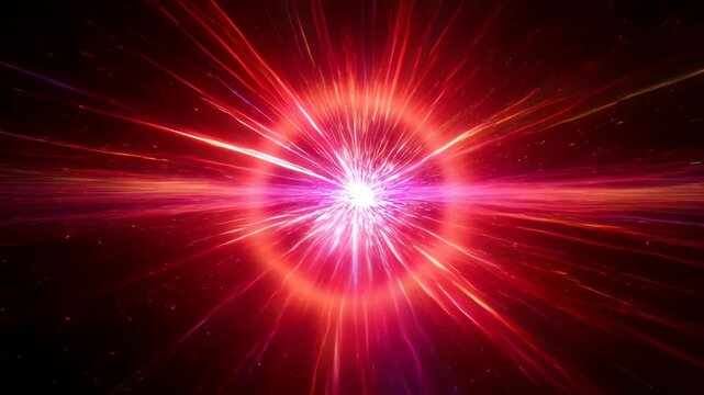 Orange fire light texture smoke abstract glow burst energy ring in dark background with radiant flare, vivid plasma, bright center, star like line and smoky orange radiant texture