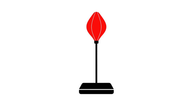 Red, Chinese, paper lantern, on stand, traditional decoration
