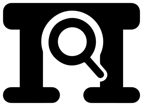 Solid black filled icon of survey gap analysis bridge representing business strategy and market research