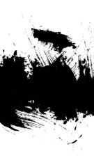 Obraz premium Black ink brush stroke grunge texture overlay