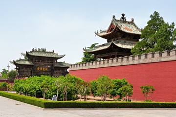 Fototapeta premium Haizhou Guandi Temple (Haizhou Ancestral Temple of Guandi), Yuncheng, Shanxi, China