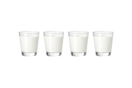 glass of milk isolated