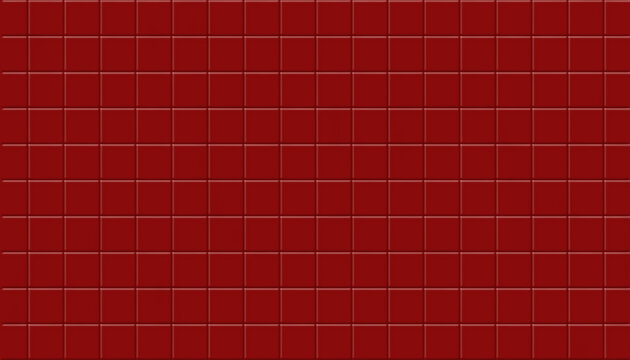 Maroon grid tile mosaic, modern textured ceramic surface for wall and floor decoration